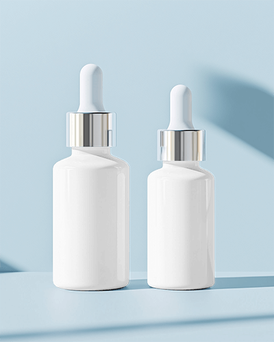 Dropper Bottle Mockup Dual Bottle Arrangement Soft Lighting Modern And Minimal Skincare 039