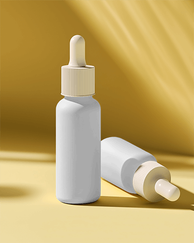 Dropper Bottle Mockup Warm Tones Gentle Lighting Elegant Minimalist Aesthetic 052