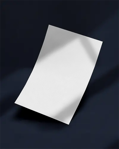 Minimal Studio Flyer Mockup Single Sheet On Dark Fabric Surface With Dramatic Light And Shadow Play Elegant And Modern 0100