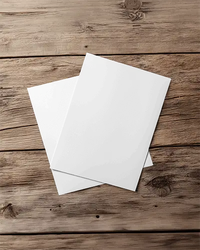 Top View Double Flyer Mockup On Weathered Wood Surface Organic And Authentic Look 0121