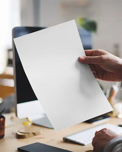 Personalized Wedding Flyer Mockup Close Up Of Hand Holding Delicate Flower Themed Invite 0135