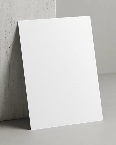 Minimal Concrete Wall Flyer Mockup Angled View With Soft Lighting And Shadow Depth