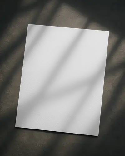 Moody Concrete Floor Flyer Mockup With Dramatic Window Shadow Effects