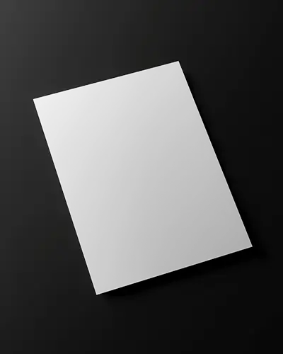 Minimal A4 Flyer Mockup On Black Background With Soft Angled Lighting