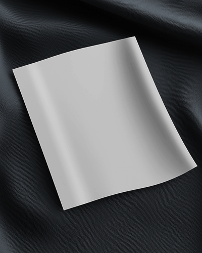 Wavy Flyer Mockup On Dark Fabric Surface Soft Shadows And Realistic Texture