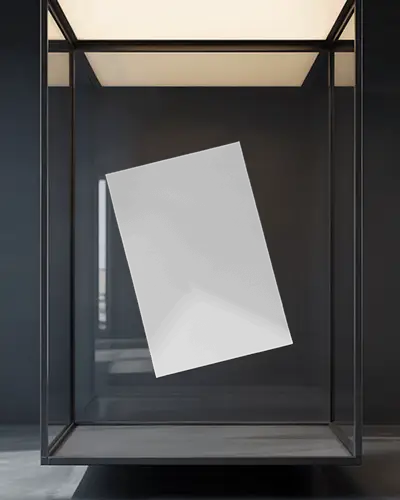 Textured Volcanic Rock Flyer Mockup With Glowing Lava Background And High Contrast Light Shadow Play