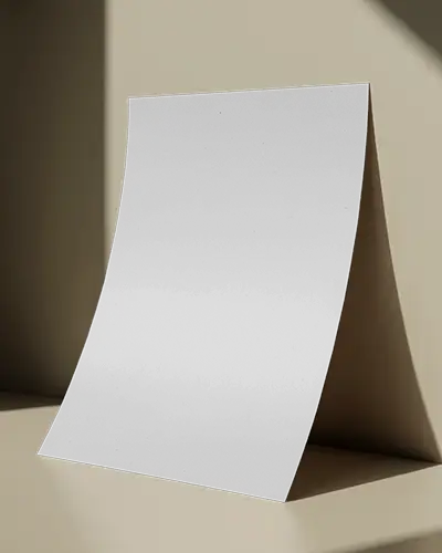 Soft Shadow A4 Flyer Mockup With Natural Curve And Light Play On Muted Background