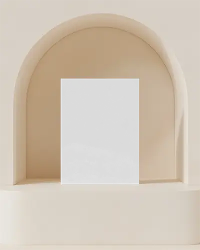 Minimalist Archway With Flyer Mockup For Modern Event Promotion And Marketing Campaigns