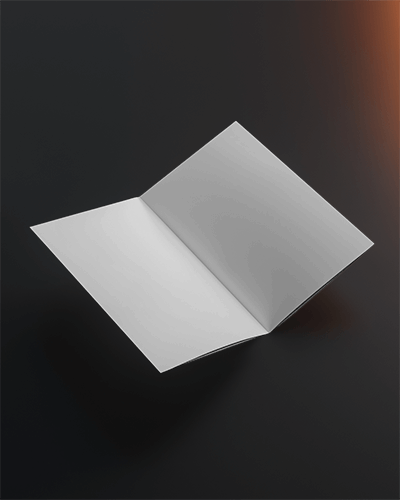 Realistic Opened Professional Flyer Mockup For Marketing Promotion And Advertising