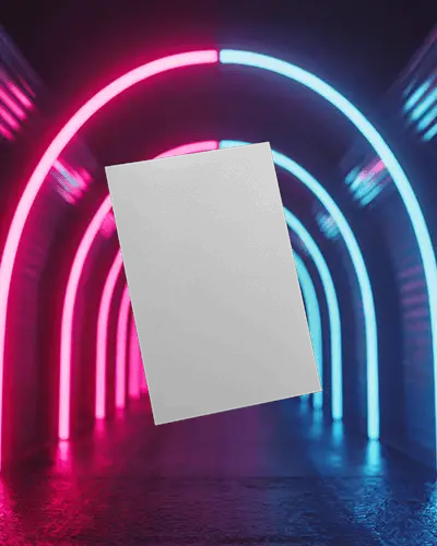neon-glow-flyer-mockup-floating-in-vibrant-pink-blue-light-tunnel-retro-futuristic-vibe