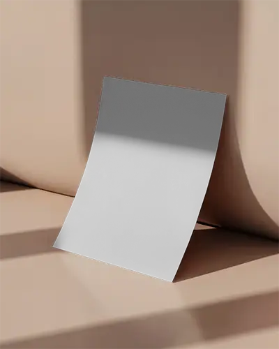 Modern Minimalist Flyer Mockup Standing On Curved Surface For Design Presentation 0319