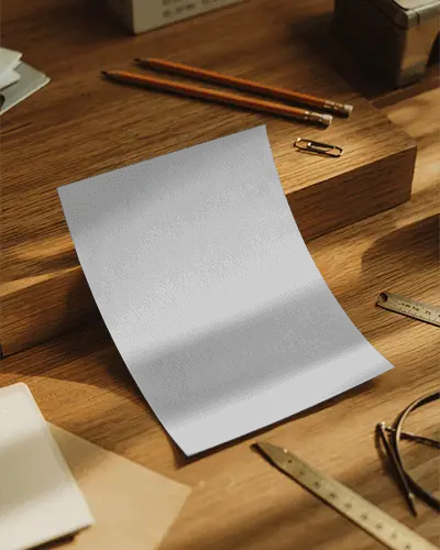 minimalist-paper-flyer-mockup-on-wood-texture-background-with-pencils-and-ruler