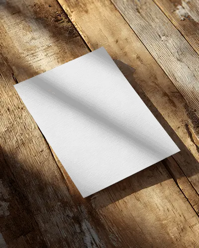 top-view-stylish-flyer-mockup-on-rustic-wood-texture-with-soft-shadow-for-design-presentation