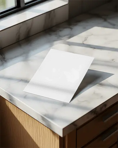 flyer-mockup-standing-on-marble-surface-with-wood-cabinet-background-and-soft-shadowing