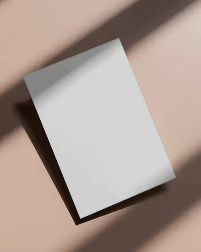 Flat Lay Flyer Mockup With Subtle Shadows On Minimalist Background For Brand Promotion