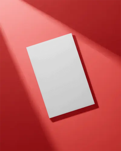 Minimalist Flyer Mockup Isometric View With Shadow On Solid Background For Showcase