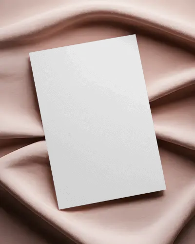 Luxury Flyer Mockup On Soft Fabric Background For Premium Brand Presentation