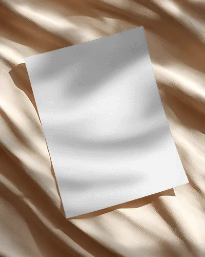 Flyer Mockup On Soft Fabric Background For Brand Promotion And Marketing Designs