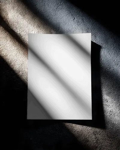 Vertical Flyer Mockup With Realistic Light And Shadow On Textured Background For Presentation