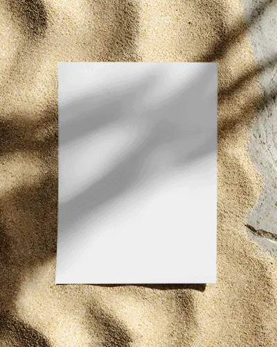 Beach Sand Flyer Mockup Flat Lay Stylish Minimalist Design For Summer Event Promotion