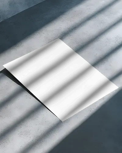 Blank Flyer Layout Mockup For Promotional Material On Concrete Texture Background