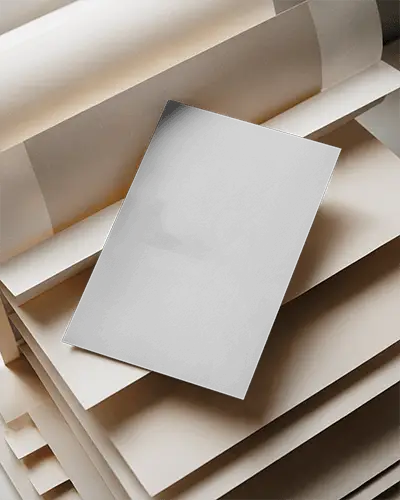 Minimalistic Stylish Flyer Mockup Flat Lay Modern Paper Background Design Template