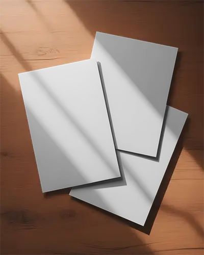 Professional Flyer Mockup Template On Wooden Background For Creative Showcase