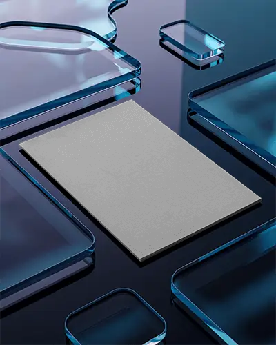 Minimalist High Quality Flyer Mockup With Glass Texture Background For Design Showcase