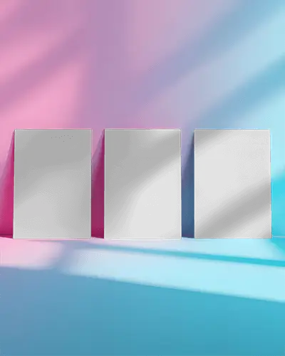 High Quality Vertical Flyer Mockups With Soft Shadow Effect For Design Preview And Promotion