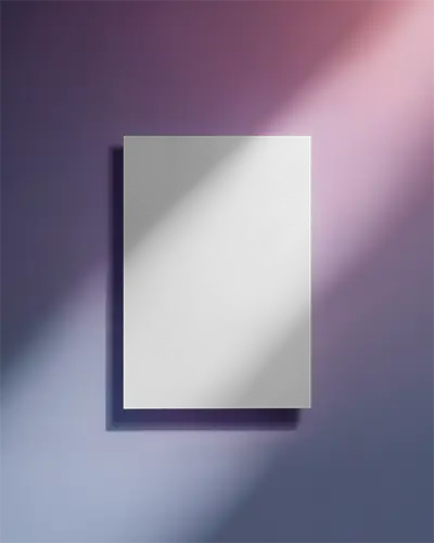 Minimalistic Flyer Mockup Presentation With Gradient Shadow Background For Design Showcase