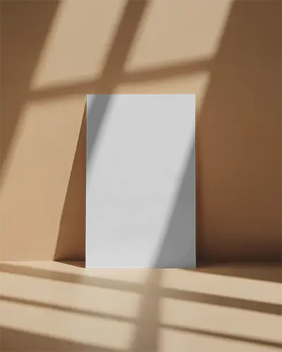 Elegant Minimalist Flyer Mockup With Natural Light And Soft Shadows For Modern Presentation