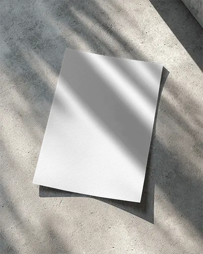 Sleek Minimalist Flyer Mockup On Textured Surface With Subtle Shadow Effects