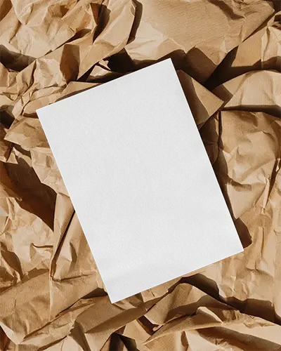 Blank Flyer Mockup On Textured Crumpled Paper Background For Design Presentation