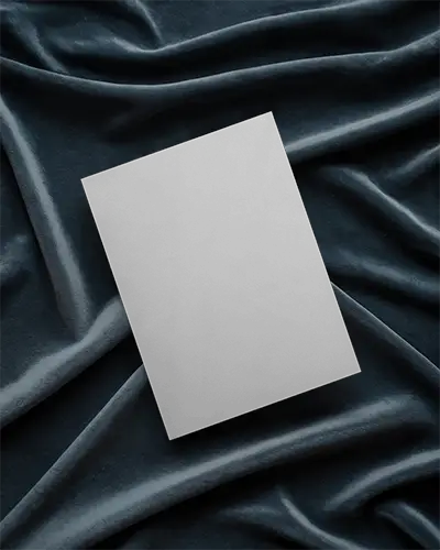 Minimalist Flyer Mockup With Soft Fabric Background Clean Blank Design For Presentation