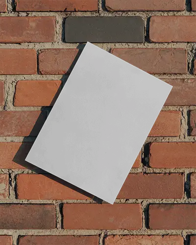 Blank Flyer Mockup Displayed On Textured Brick Wall Background Design Template