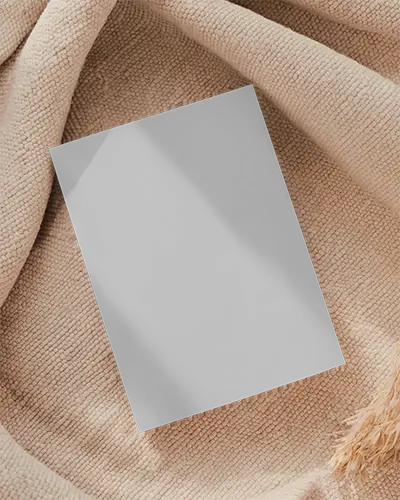 Minimalistic Flyer Mockup On Textured Fabric Background For Branding And Promotion Display