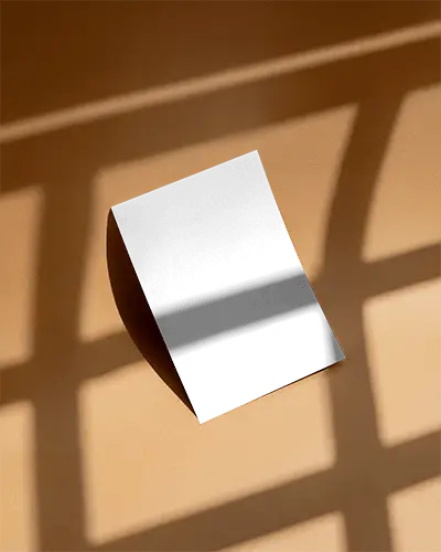 Minimalistic Flyer Mockup With Natural Shadow Effects For Design Presentation Template