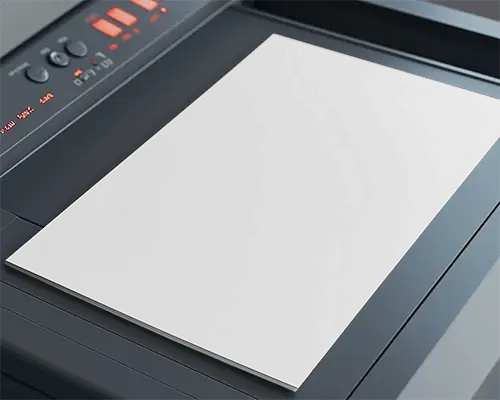 High Tech Printer Flyer Mockup Paper Ready For Printing On Modern Office Machine Sleek And Professional Design 060