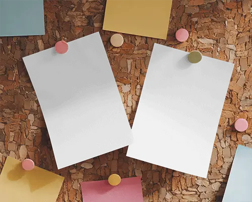 Sunlit Wall Flyer Mockup White Paper Against Textured Surface Dramatic Lighting Industrial And Rustic Vibe 064