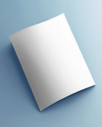 Curved Flyer Mockup Lying On Table