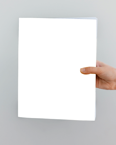 Flyer Mockup In One Hand