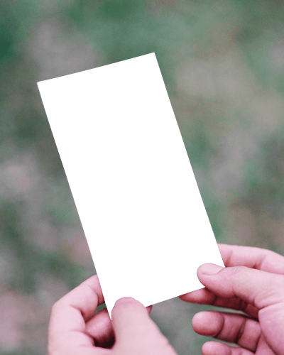 Small Flyer Mockup With Grass In Background