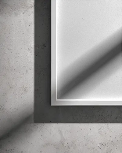 High Resolution Photo Realistic Wall Frame Mockup With Shadow And Texture