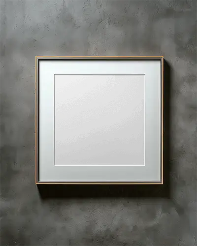 Square Wall Frame Mockup For Art Display Modern Interior Decoration Minimalist Design