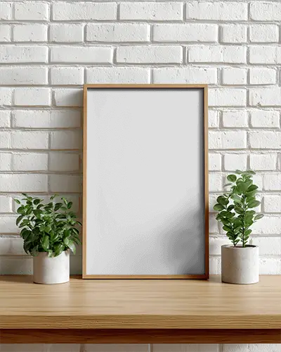 Minimalistic Frame Mockup With Scenic Indoor Plant Decoration For Modern Home Decor