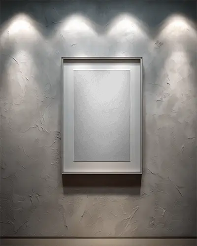 Minimalist Design Gallery Frame Mockup Wall Background Perfect For Art Showcase Presentation