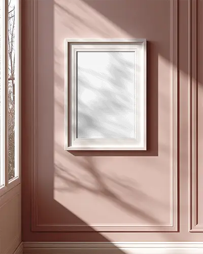 Elegant Minimalist Wall Frame Mockup For Modern Interior Art Presentation Visual Display