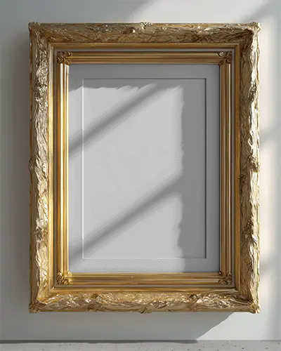 Ornate Frame Mockup In Classic Style With Luxury Details For Sophisticated Decor