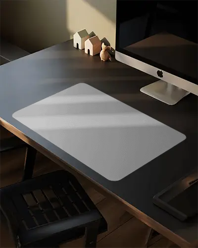 Modern Workspace Gaming Pad Mockup With Clean Desk And Soft Sunlight