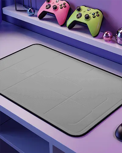 Pastel Gaming Pad Mockup With Colorful Controllers And Clean Rgb Desk